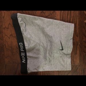 Nike pro grey spandex shorts
